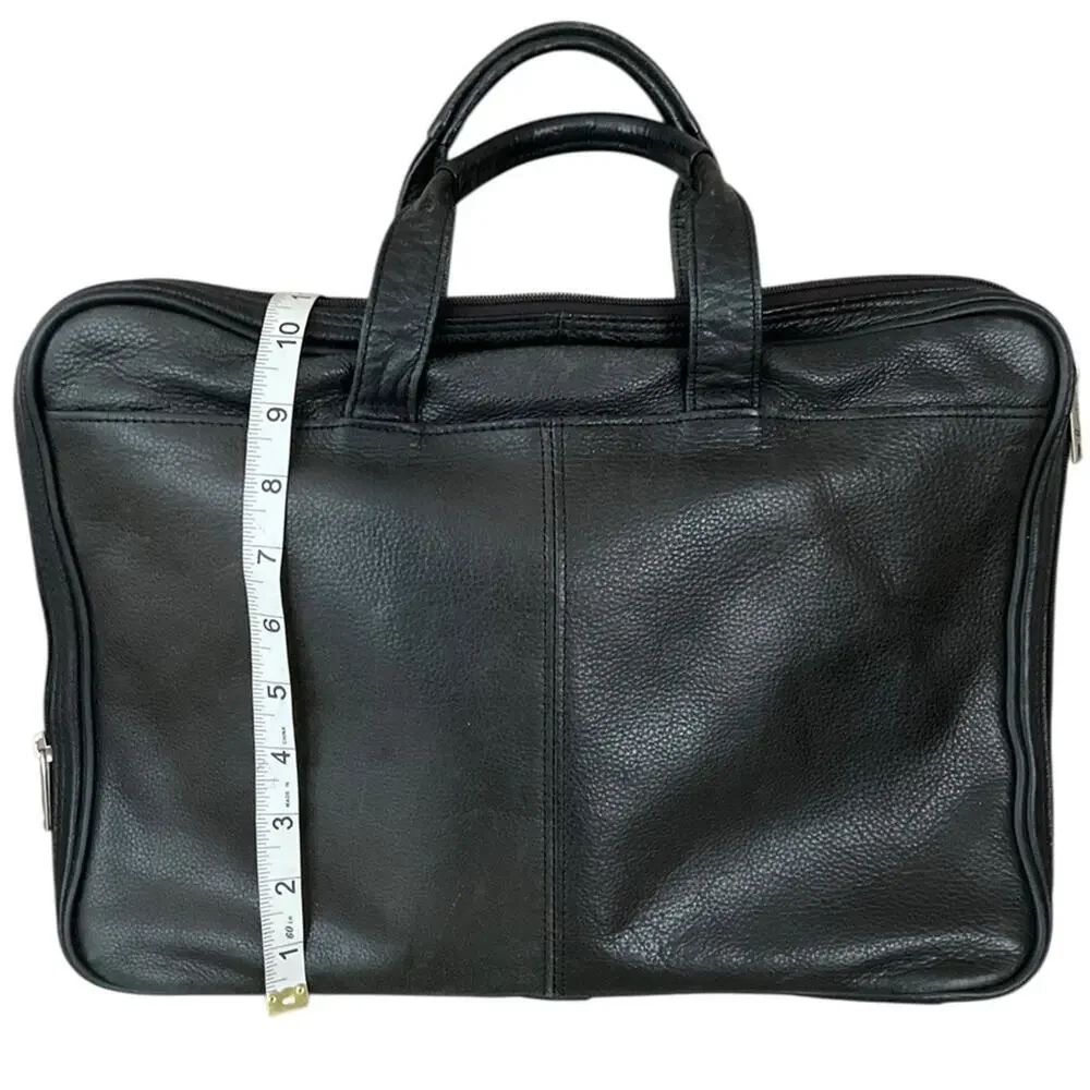 Scully Men's Black Leather Laptop Bag